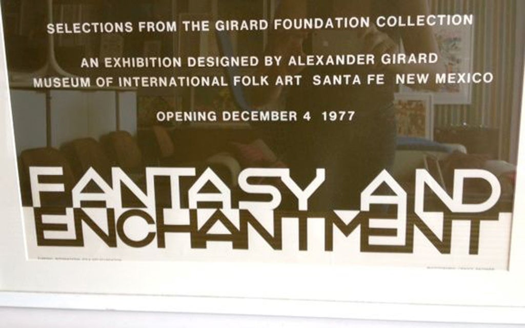 Rare poster for the Fantasy and Enchantment exhibition at the Museum of International Folk Art. 1977