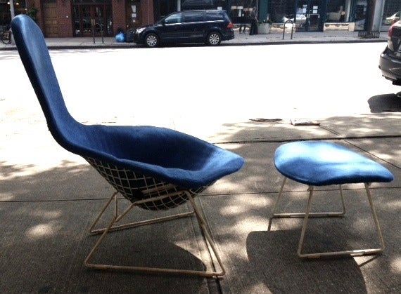 Harry Bertoia Bird Chair and Ottoman, Knoll 1952. In Excellent Condition In Brooklyn, NY