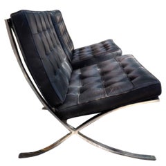 Pair of Mies van der Rohe Barcelona Chairs, Knoll