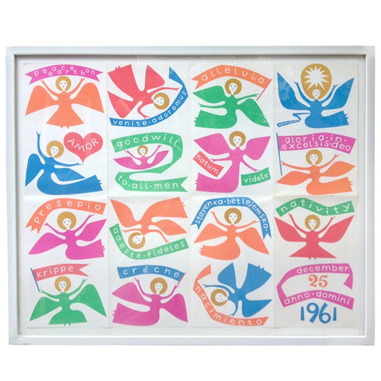 Rare Alexander Girard "Nativity Poster" 1961. at 1stDibs