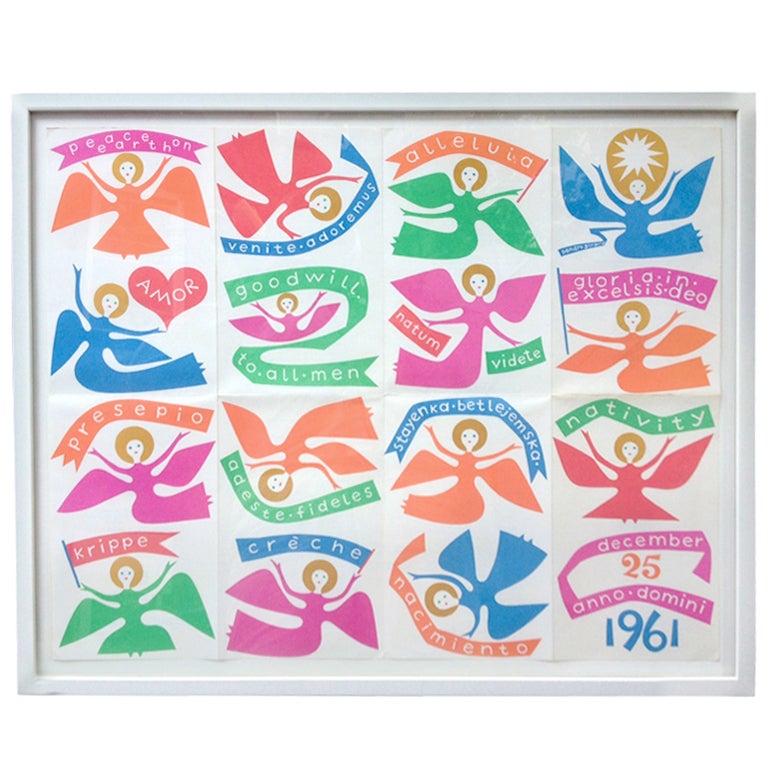 Rare Alexander Girard "Nativity Poster" 1961.