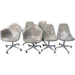 Eames Shell Chairs, Alexander Girard fabric. Herman Miller 1960.