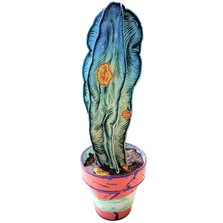 Taylor Mckimens Cactus In Terracotta Pot Sculpture