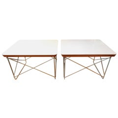 Pair of Eames LTR Side Tables. Herman Miller, 1960s.