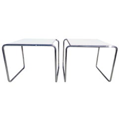 Pair of Marcel Breuer Side Tables. Knoll, 1960s.