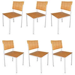 George Nelson Steel Frame Chairs, set of 6, Herman Miller 1952