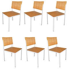 George Nelson Steel Frame Chairs, set of 6, Herman Miller 1952