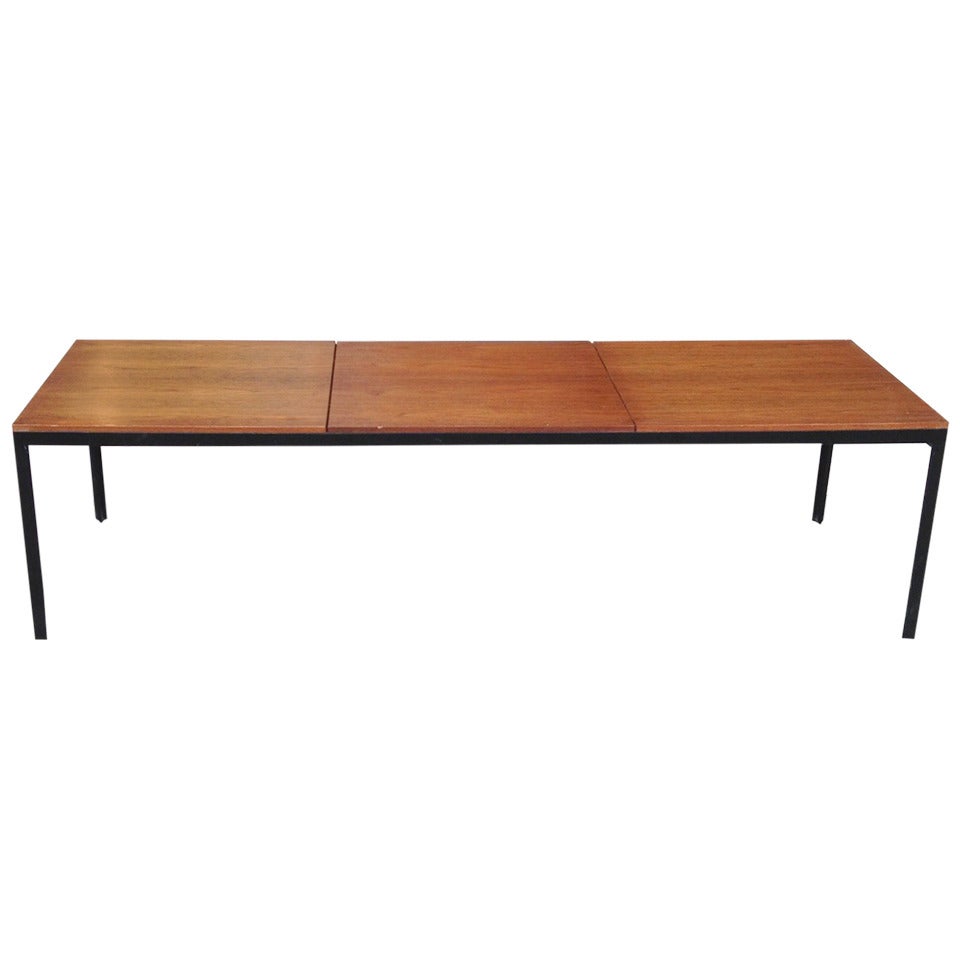 Florence Knoll "T" Angle Walnut Bench or Coffe Table Knoll