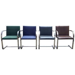 16 Ludwig Mies van der Rohe Flat Bar Brno Chairs by Knoll
