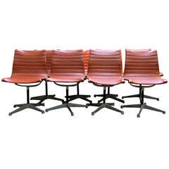 Charles and Ray Eames Aluminum Group Chairs, Set of 6. 1958 for Herman Miller.