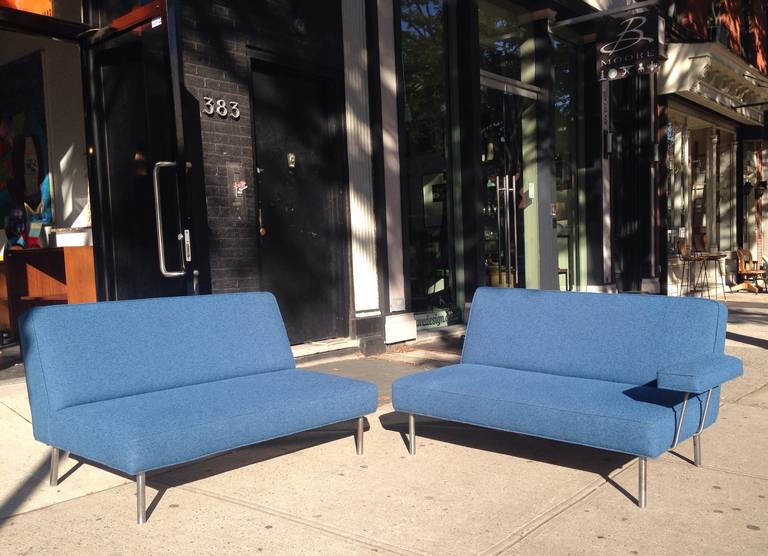 American George Nelson Pair of Two-Seat Sectional Sofas, Herman Miller, 1952