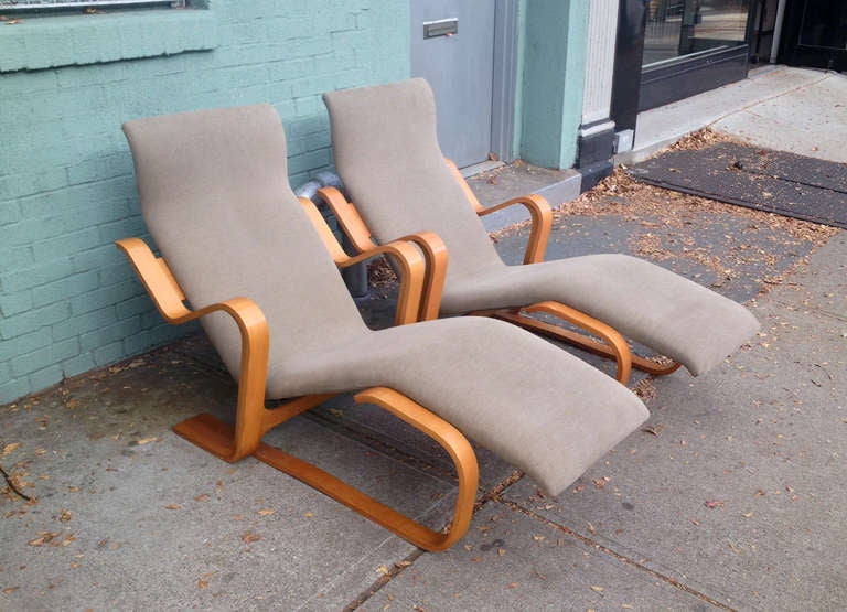 American Marcel Breuer Reclining Chair(s) for Knoll, 1970