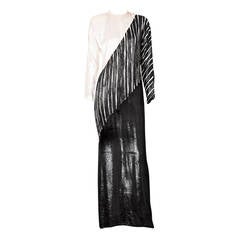 Goeffrey Beene Graphic Panne Velvet Gown 12
