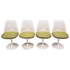 Set of 4 Saarinen Tulip Side Chairs (Swivel) for Knoll International, 1955