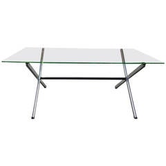 Florence Knoll Parallel Bar Glass Coffee Table for Knoll, 1955