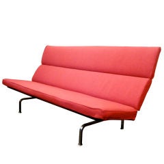 Classic Early Eames Sofa with Girard Fabric