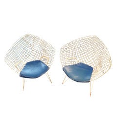 Pair of Vintage Harry Bertoia for Knoll Diamond Chairs