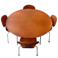 Early Arne Jacobsen Ant Chair Dining Set. Fritz Hansen 1950