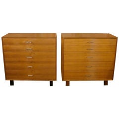 Pair of 5 Drawer Chests by George Nelson