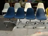Set of Four Upholstered Fiberglass Eames for Herman Miller chair