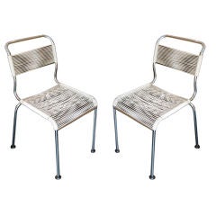 Set of Four Andre Dupre for Knoll Stacking Chairs