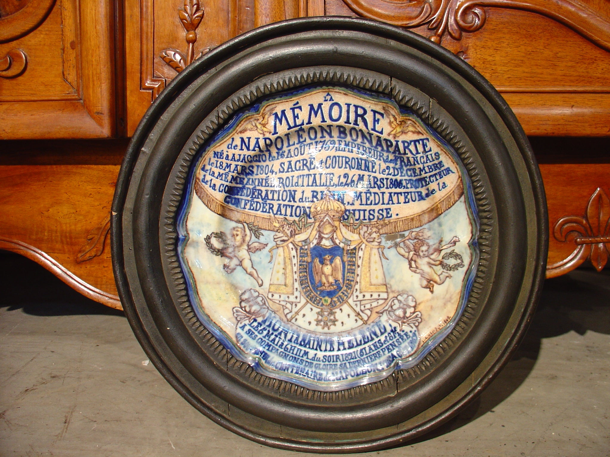 100 Year Commemoration Plaque of Napoleon Bonaparte, 1869