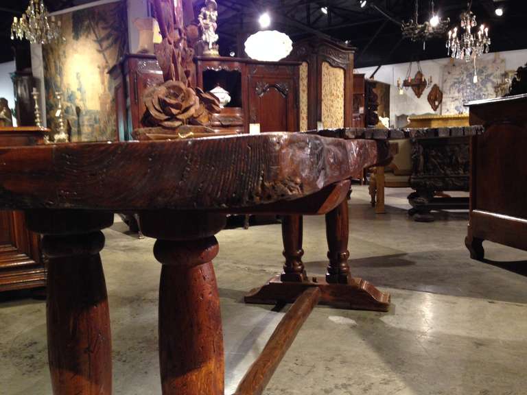 Antique Dining Table from Northern France circa 1890 In Good Condition In Dallas, TX