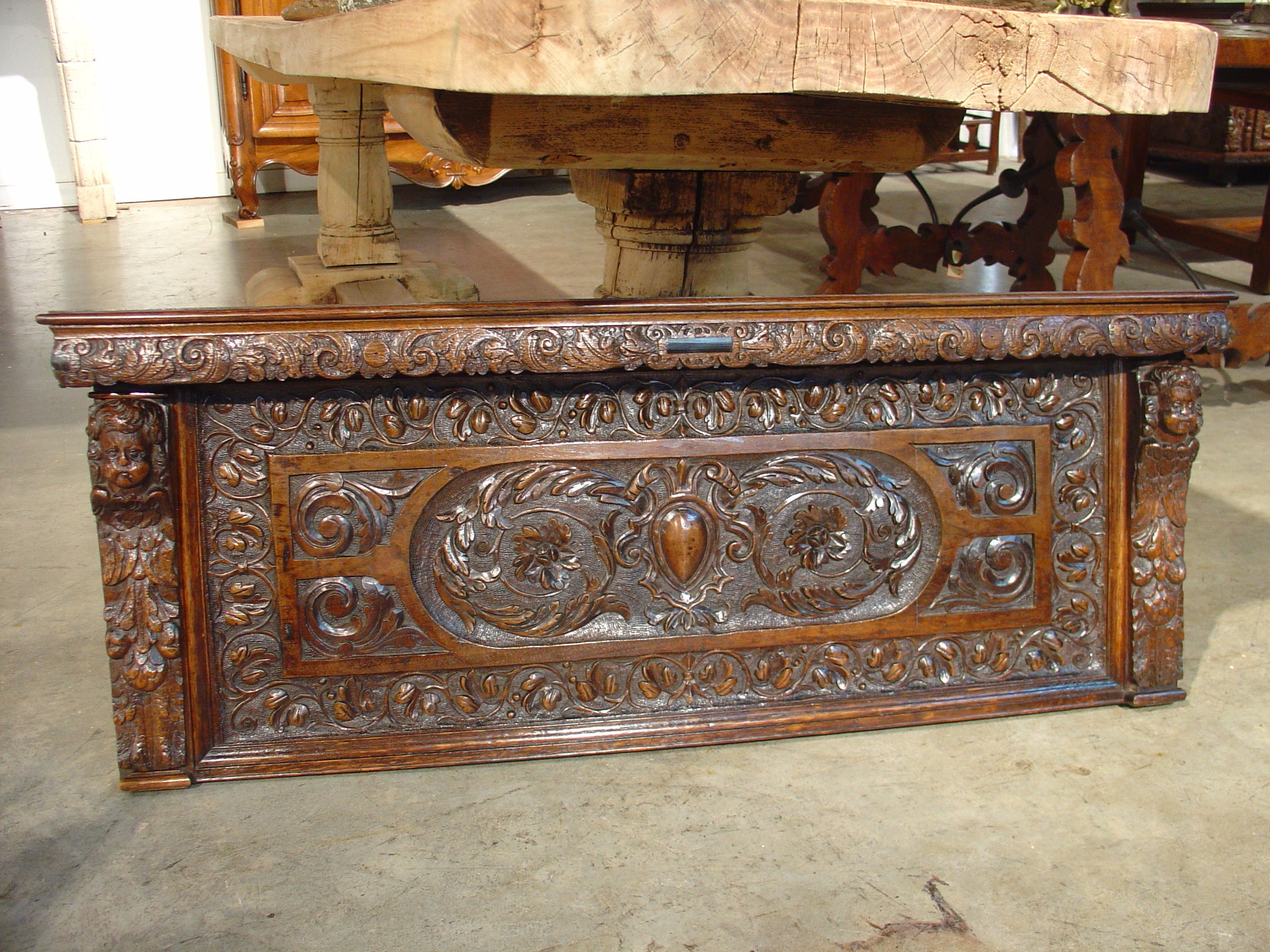 Carved Antique Renaissance Panel from France