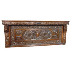 Carved Antique Renaissance Panel from France