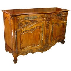 A Large 19th Century Walnut Wood Buffet from Provence, France 6