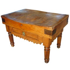 Used 19th Century French Butcher Block