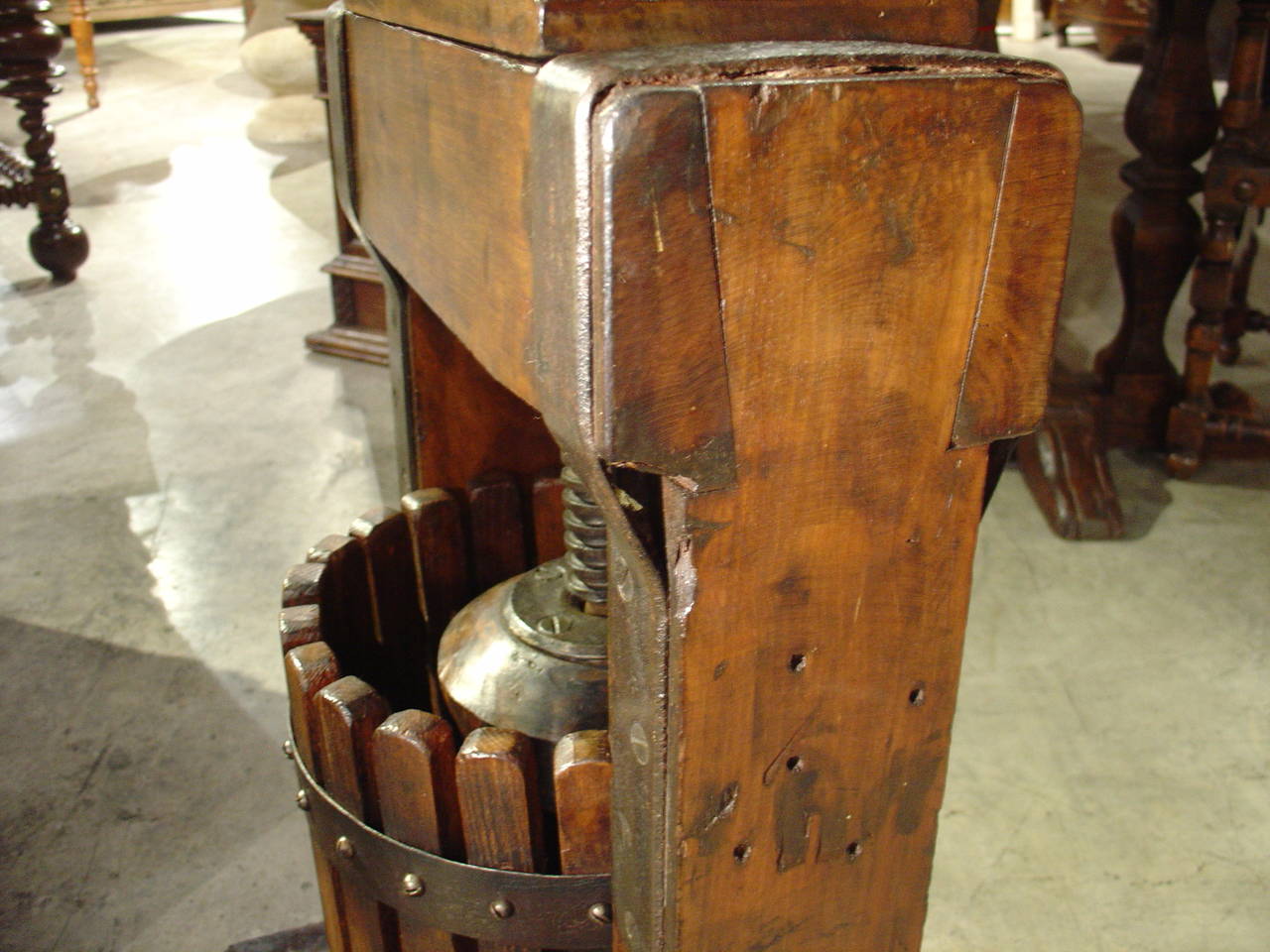 A Large 19th Century Wine Press from France 2