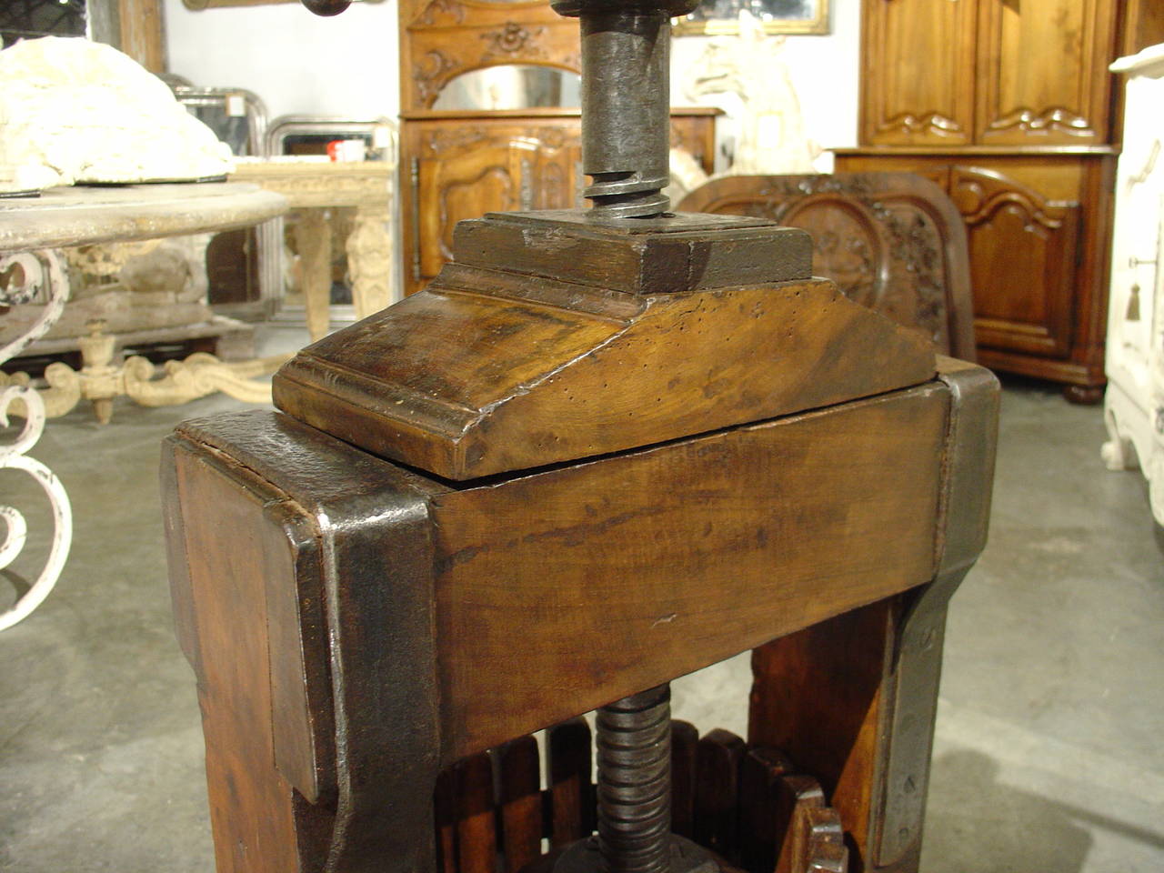 A Large 19th Century Wine Press from France 3