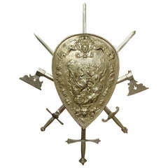 19th Century Decorative French Parade Shield