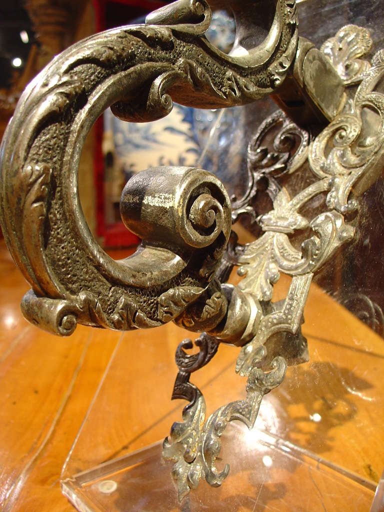 18th Century and Earlier Beautiful Highly Worked Antique Italian Door Knocker