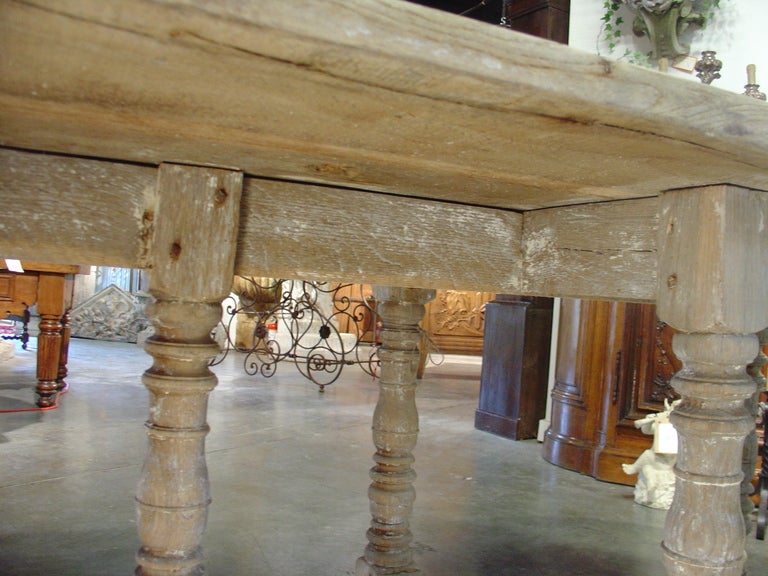French Stripped Antique Oval Table from France