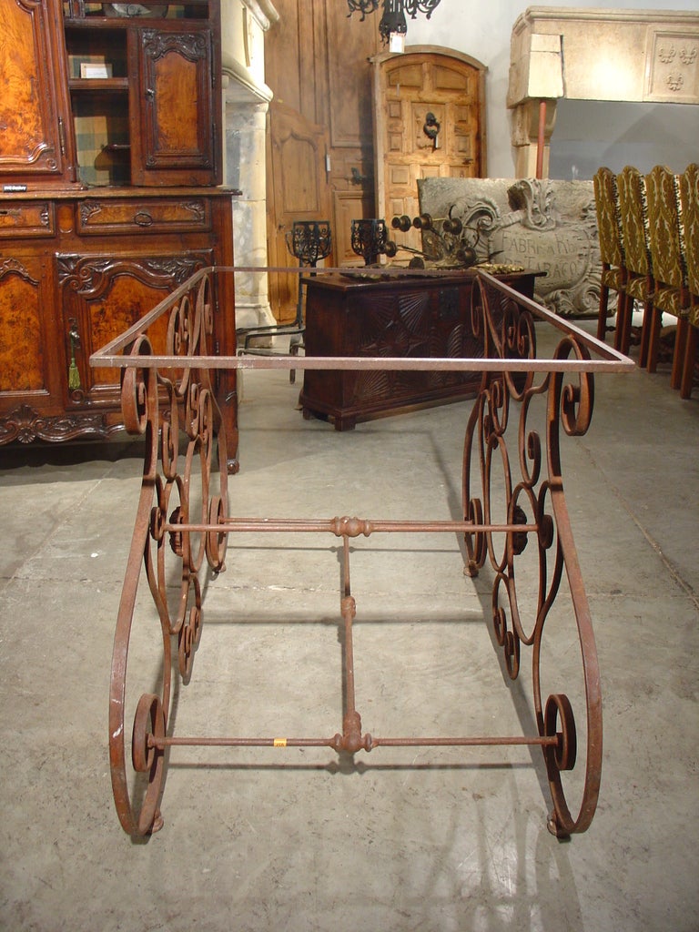 Scrolling Iron Pastry Table Base from France