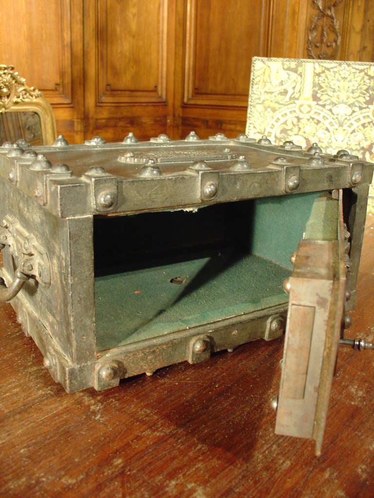 19th Century Antique French Iron Safe-