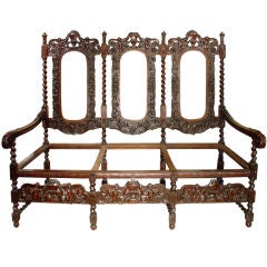 Antique Louis XIII Style Settee Frame