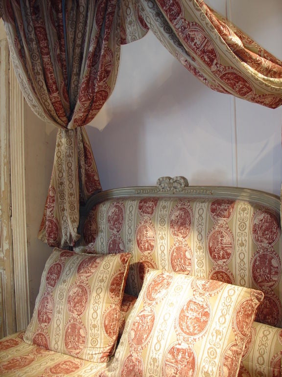 Painted Louis XVI Style Canopy Bed 3