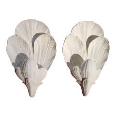 Pair of Stylized Tulip Petal Sconces -Antony R.J. Powell