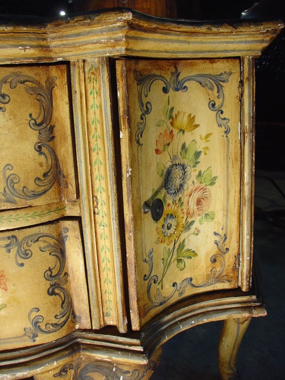 Continental Venetian Painted Commode 19th Century 1