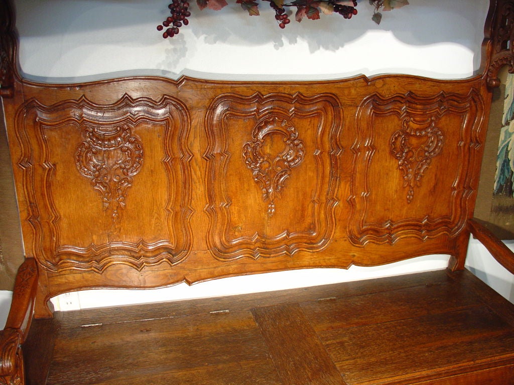 Antique Canopy Bench from Ille-et-Vilaine