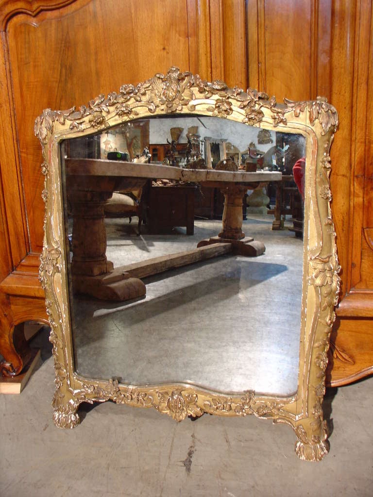 Antique Louis XV Style Giltwood Mirror, Circa 1900