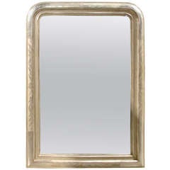 Antique Silverleaf Louis Philippe Mirror from France circa 1885
