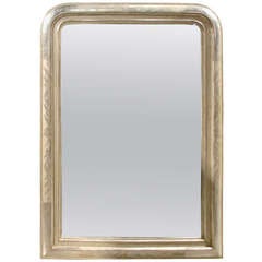 Antique Silverleaf Louis Philippe Mirror from France circa 1885