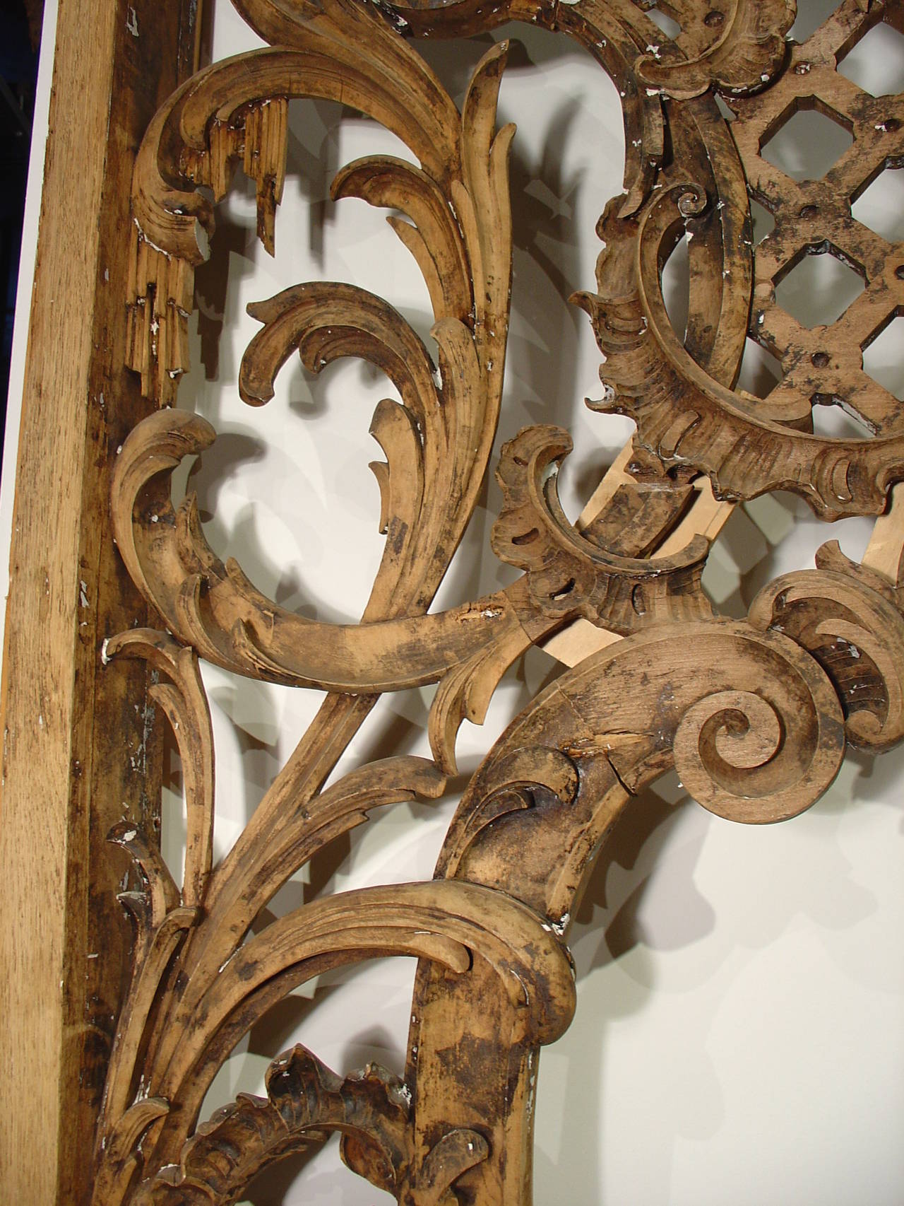 Rare Pair of Carved Antique French Walnut Wood Rococo Gates 2