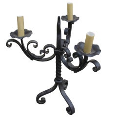 Forged Iron Antique Candleabra from France 10