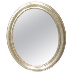 Antique Oval Silverleaf Louis Philippe Mirror