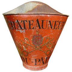 Painted 'Chateauneuf' Wine Grape Carrier, France C. 1920